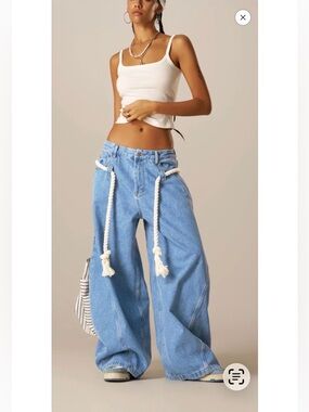 Aelfric Eden Super Baggy Drawstring Jeans NWT